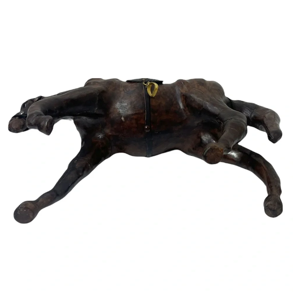 Antique Horse Vintage Leather Art Sculpture Collectible Ranch Farm Office Decor